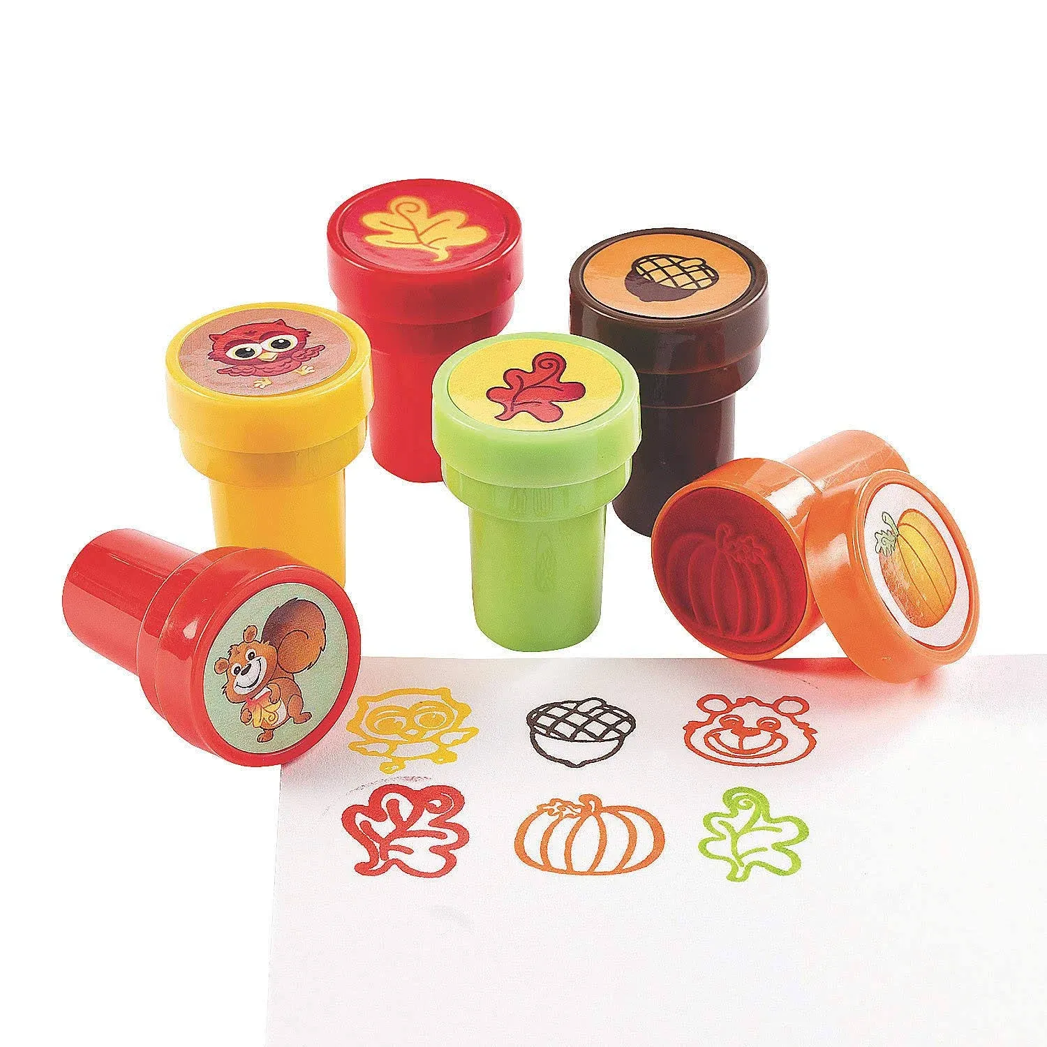 Fall Stamper Assortment - Bulk Set of 24 Pieces - Crafts for Kids