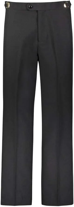 Rgm Men's Tuxedo Pants Pleated or Flat Front with Side Satin Stripe, Size: 36W x 30L, Black