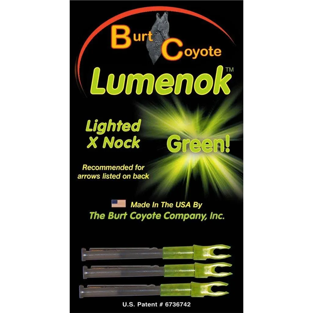 Lumenok x Lighted Arrow Nock Green / 3 Pack