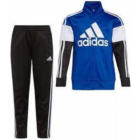 NEW adidas Boy’s Size 3T Blue White Black Pants and Full Zip Jacket Clothing Set