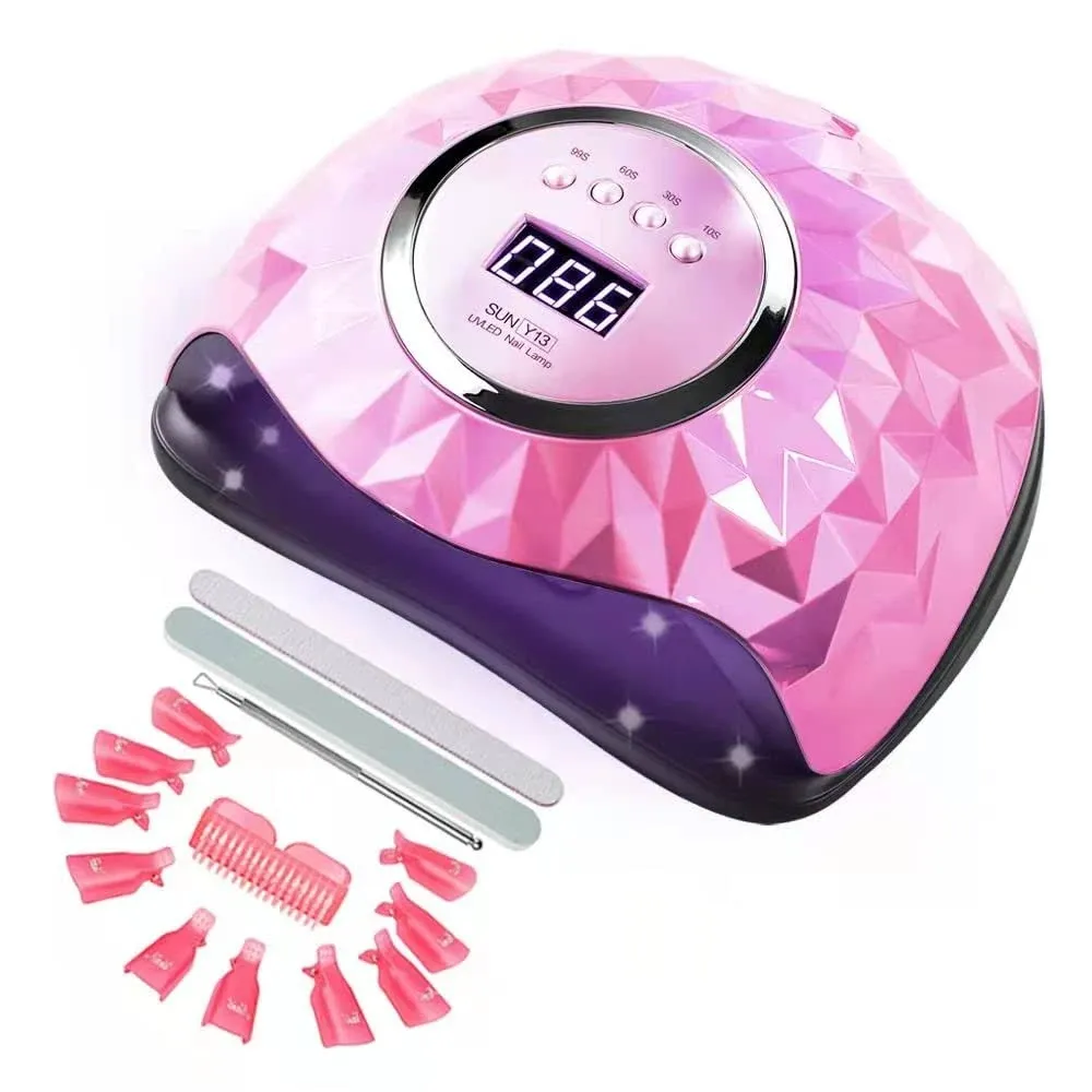 UV LED Nail Lamps, iBigLY 248W Faster Led Nail Dryer for Gel Nails Polish Curing Gel UV Led Lamp with 60 Lamp Beads, 4 Timers, Auto Sensor, Home/Salon Nail UV Light Tools for Fingernail & Toenail