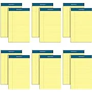 Tops 63350 Docket Ruled Perforated Pads 5 8 Canary 50 Sheets