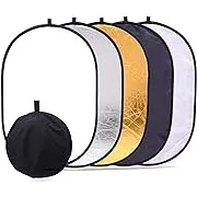 Konseen 5 in 1 Camera Lighting Reflector/Diffuser Kit 40"x 60"/100 x 150CM Portable Multi-Disc Collapsible Backdround/Backdrop with Carrying Case for Photpgraphy Studio Outdoor Vedio Lighting