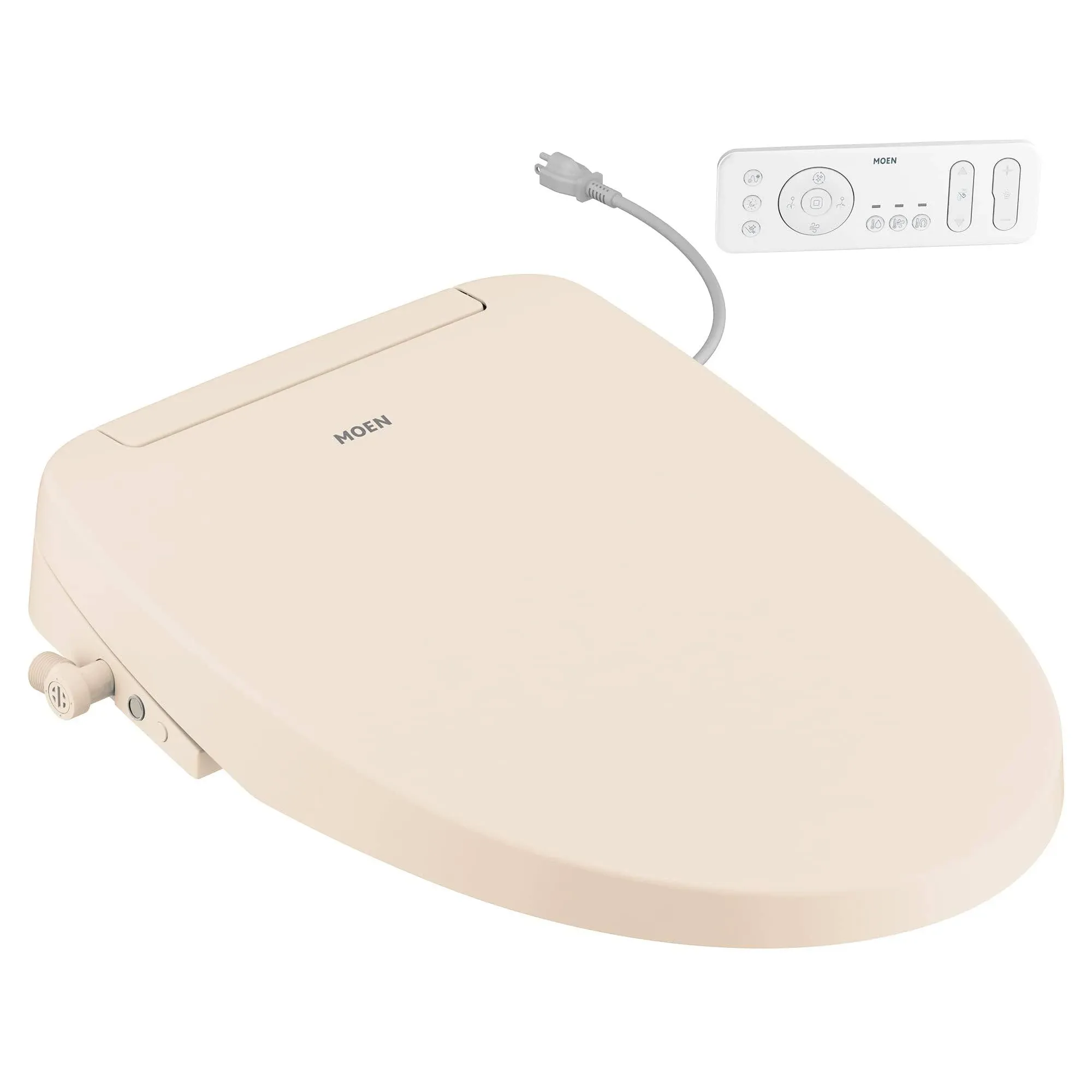 Moen EB1500-E ! 3-Series Standard Electronic Bidet Toilet Seat with Remo Biscuit