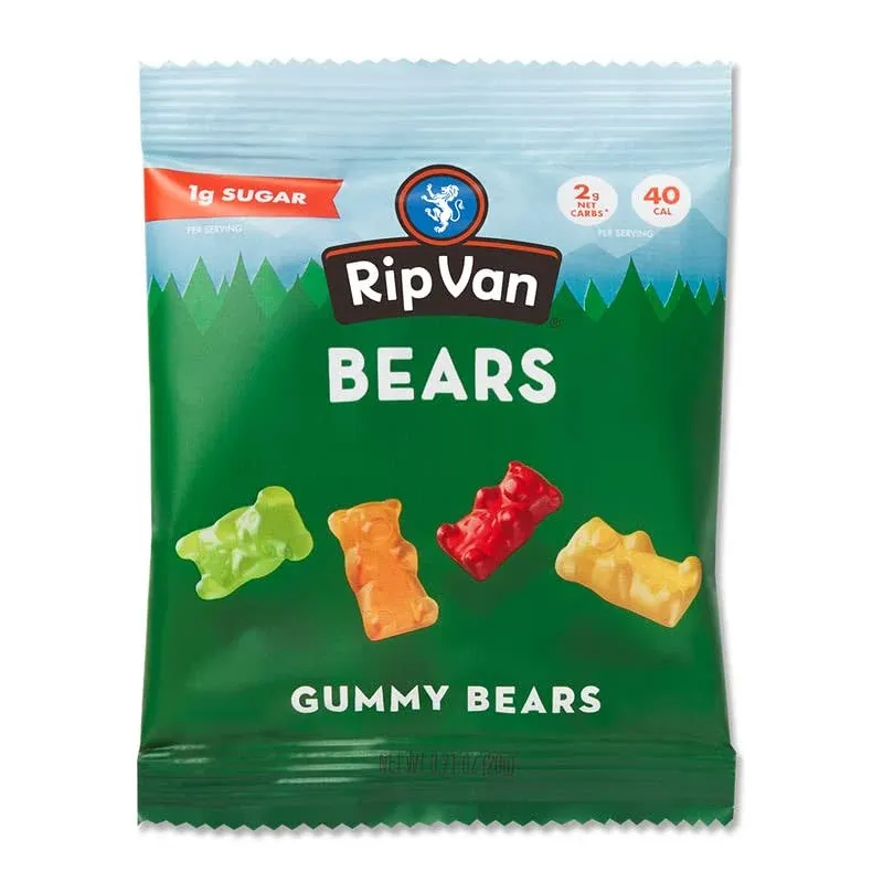 Keto Gummy Bears - Low Sugar Mixed Fruit Keto Gummies 1G - Healthy Keto Gummies - 16 Individual Packs of Gummy Bear