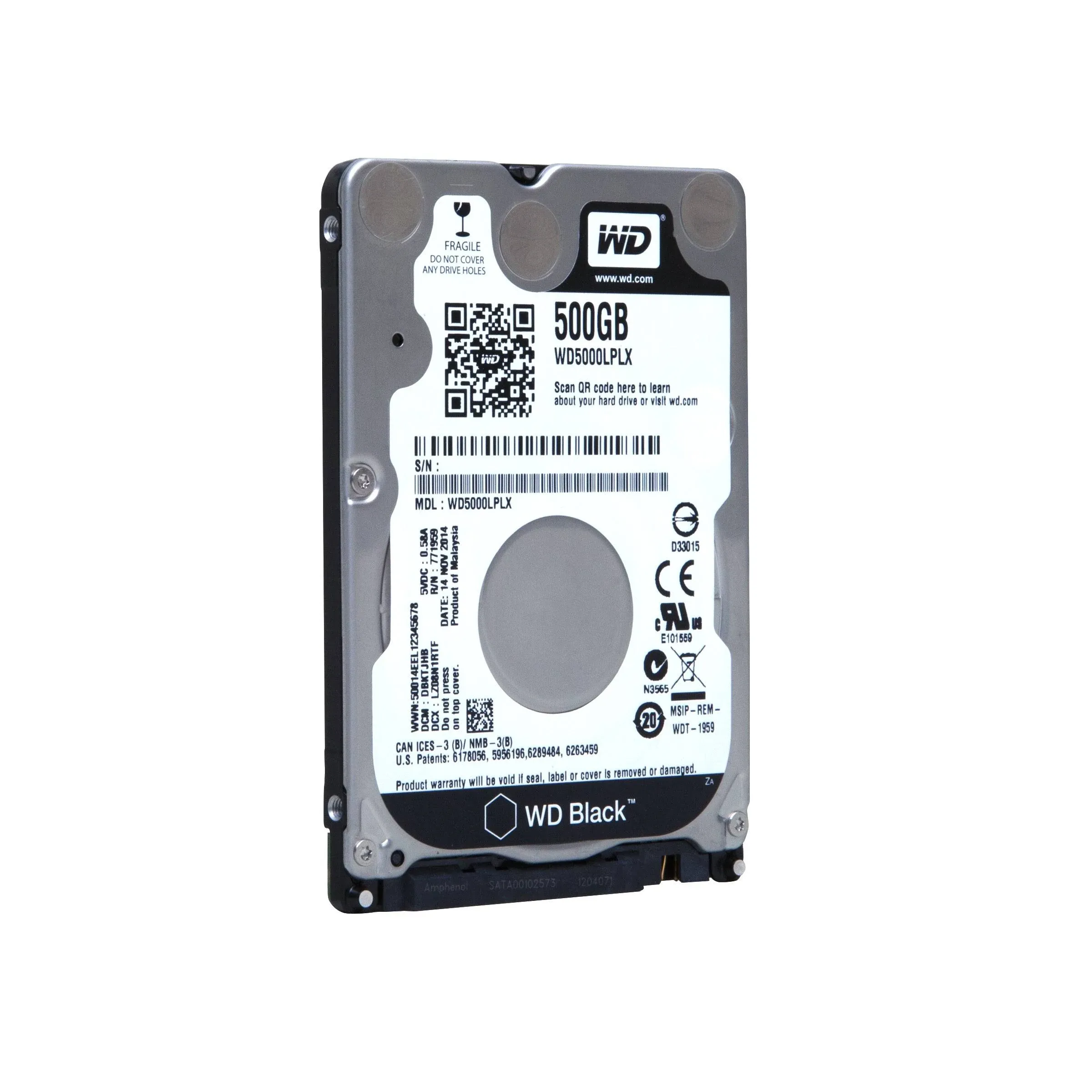 WD Black WD5000LPLX 500 GB 2.5" Internal Hard Drive - SATA