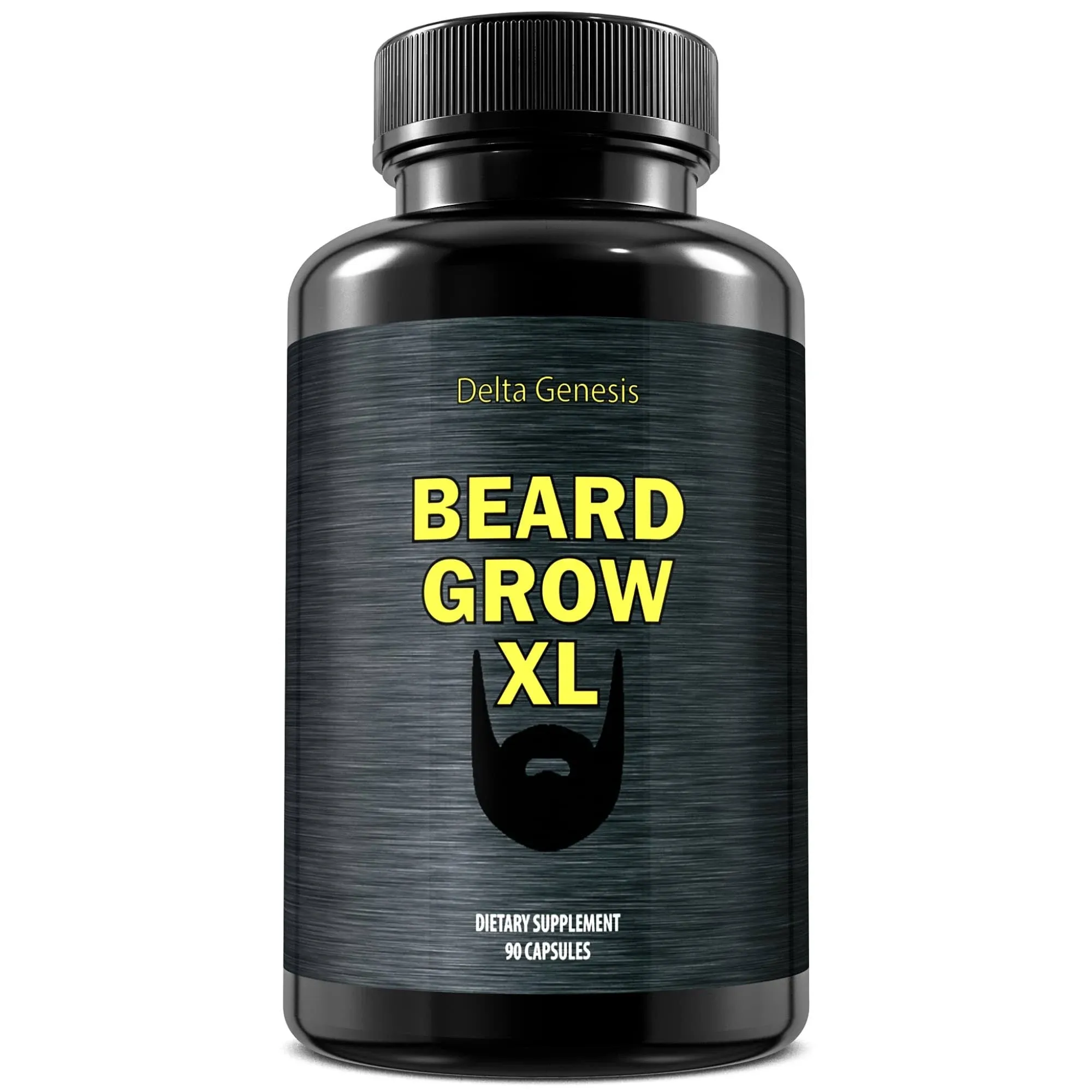 Beard Grow XL Mens Hair Growth Vitamins 90 Caps, Thicker, Fuller Beard