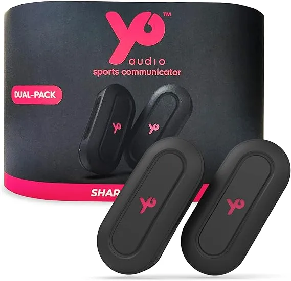 YO AUDIO Bluetooth Intercom Headset for Outdoor Adventure Sports - 2000ft+ Range for Motorcycling, Horseback Riding, Biking, Climbing, Snowboarding, and Skiing, Hands-Free Communication