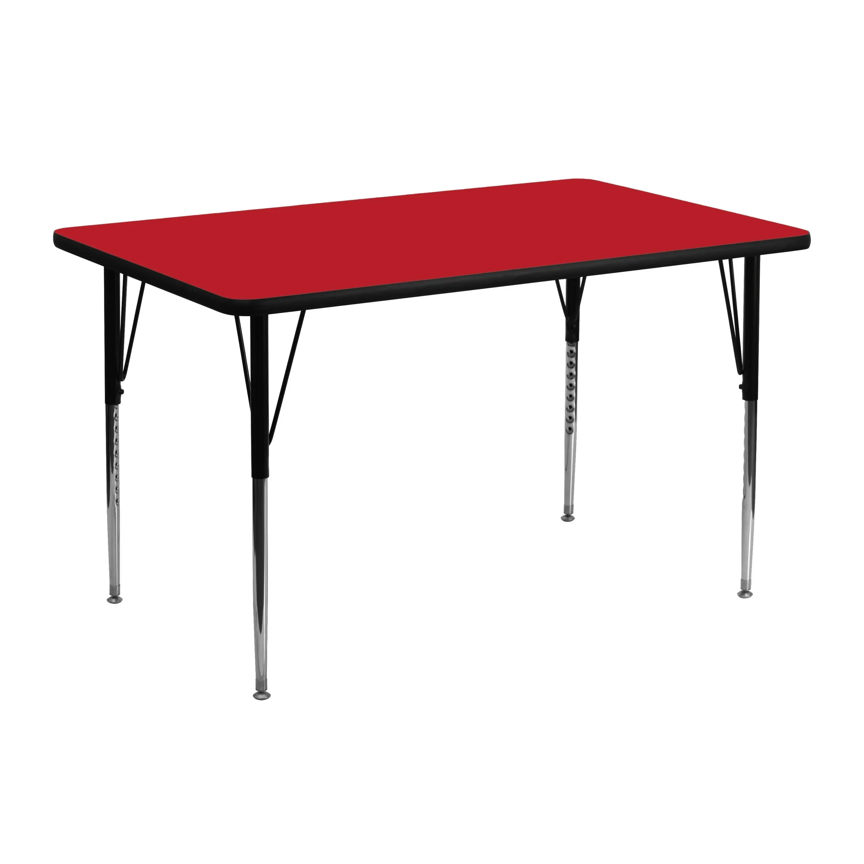 Flash Furniture 24''W x 48''L Rectangular Red Laminate Activity Table