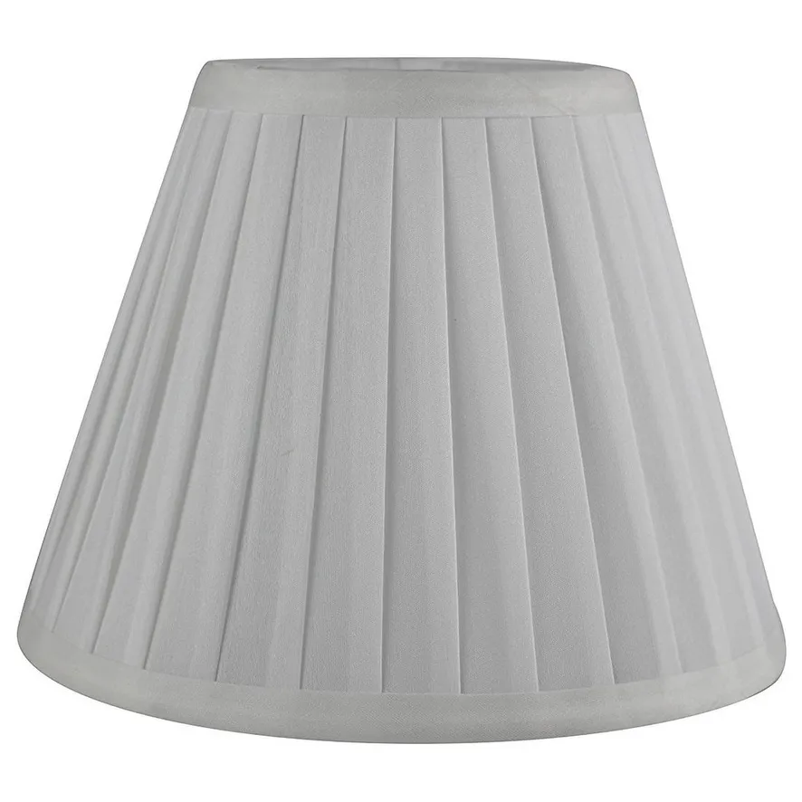 Faux Silk Side Pleat Lamp Shade, 5 inch Top, 9 inch Bottom, 7 inch Slant