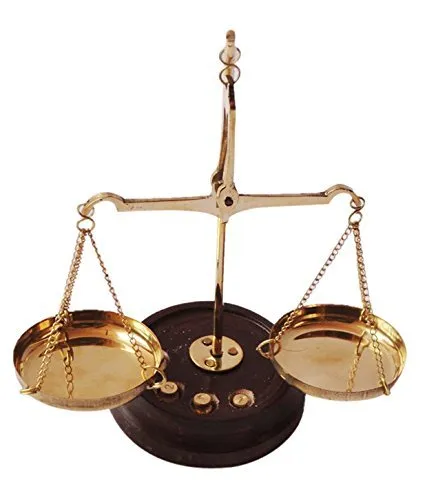 Old Traditional Goldsmith Weight (tarazu) showpiece Brass Weighing Scale Balance Justice Law Scale Decoration Vintage Apothecary Scale - Small Brass Weight Scale