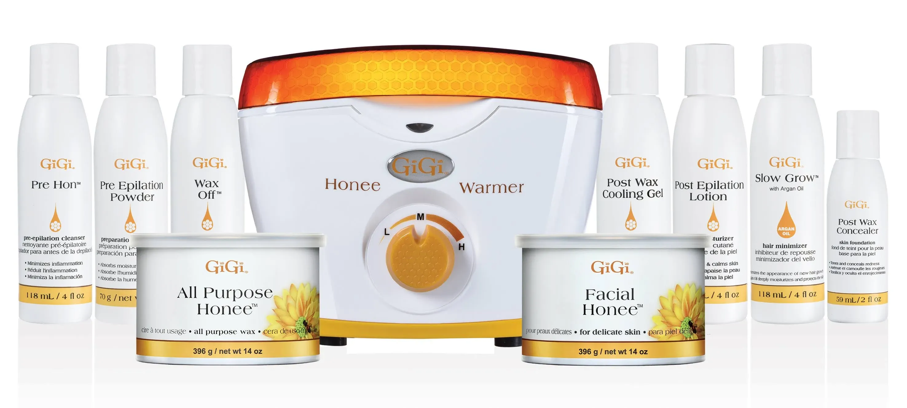 GiGi Pro 1 Hair Removal Waxing Kit, All-in-one Kit for Professional and Salon Use, Efficient and Convenient, For Brows, Upper Lip, Underarms, Chest, Legs, and Bikini Area, For All Skin & Hair Types