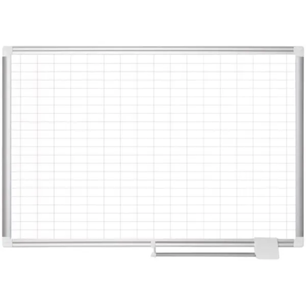 MasterVision&reg; 2&quot; Grid Magnetic Gold Ultra Board Kit, 36&quot; x 48&quot;, White/Silver