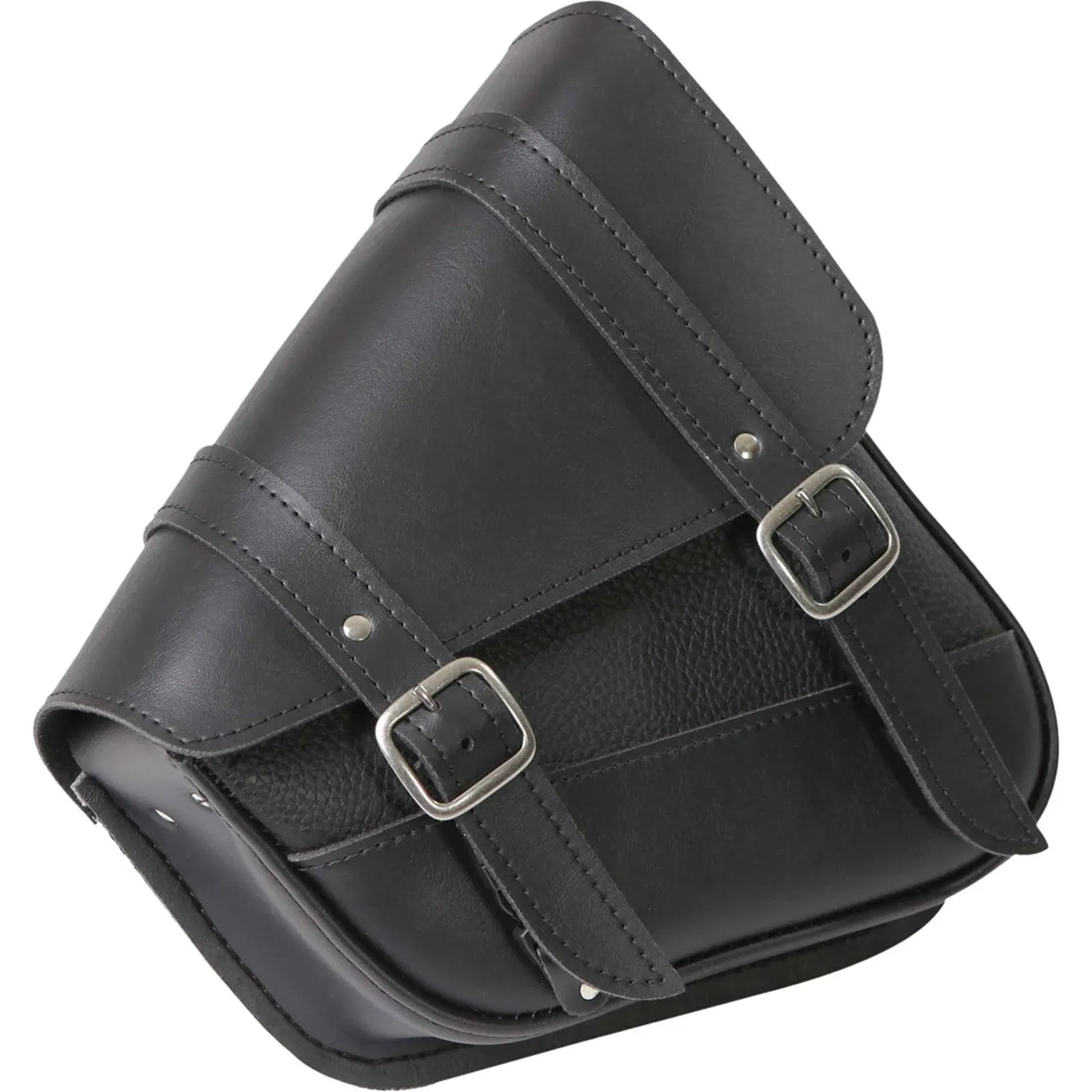 Willie & Max by Dowco 59778-00 Synthetic Leather Swingarm Bag: Black, Fits Dual Shock Bikes/Sportster/Yamaha Bolt, 9 Liter Capacity