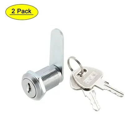 Uxcell Cam Locks 25mm Cylinder Long Fits Max 5/8-inch Thick Panel Keyed Alike 2Pcs