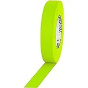 1" Width ProTapes Pro Gaff Premium Matte Cloth Gaffer's Tape With Rubber Adhesive, 50 yds Length x, Fluorescent Yellow (Pack of 1)