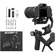 FeiyuTech SCORP-C 3-Axis Handheld Gimbal Stabilizer for DSLR&Mirrorless Camera for Sony A6500/6600 A7III A7R,Canon R5,R6,R8,Nikon D7500/Z5,Max 5.51lbs Professional Video Stabilizer,Official-Authorized