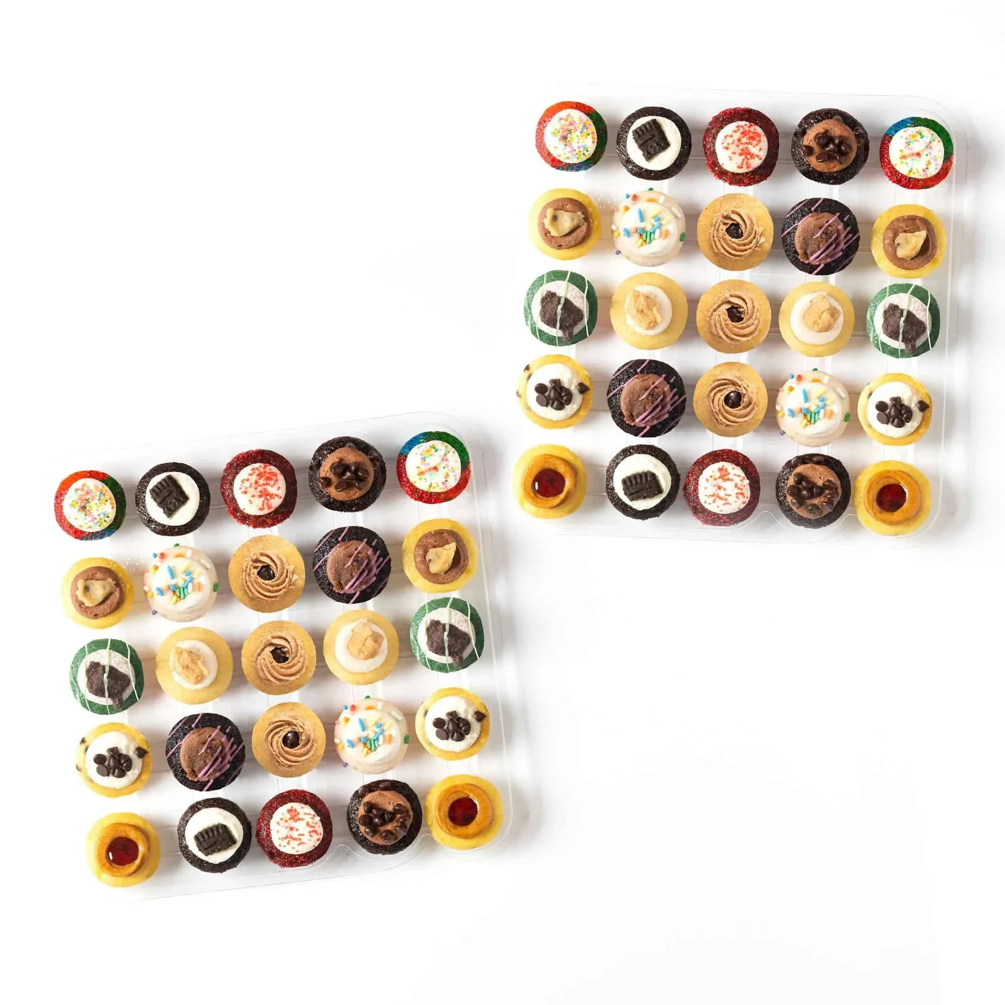 Baked by Melissa Cupcakes - Latest & Greatest - Assorted Bite-Size Cupcakes - 12 Flavors Include: Red Velvet, Triple Chocolate, Cookie Dough & More (50 Count)