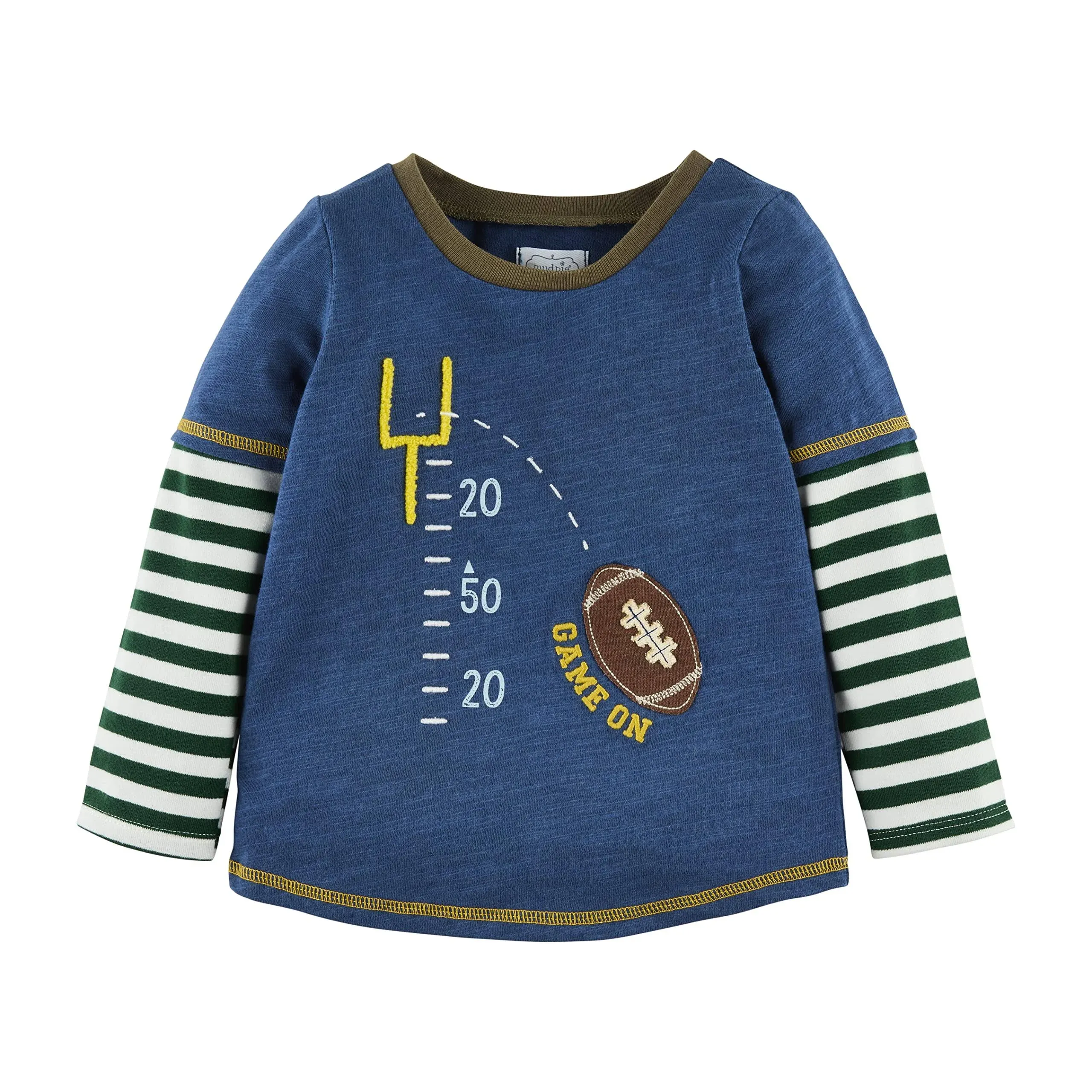 Mud Pie Baby Boys Football Tee, Game on