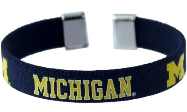 NCAA Michigan Wolverines Ribbon Band Bracelet