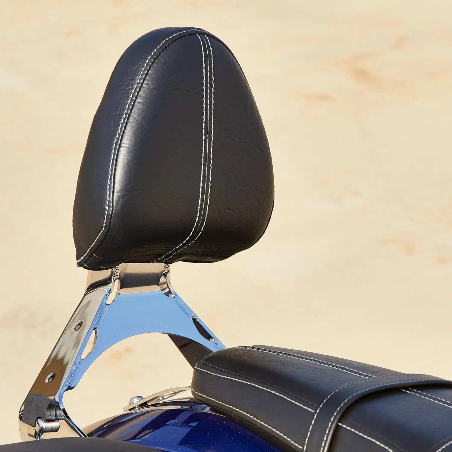 Indian Motorcycle Backrest Pad for Specific Scout, Scout Sixty and Scout 100th Anniversary Models, All-Weather Black Vinyl, Ergonomic Foam Padding, for Comfort and Support - 2880827-01