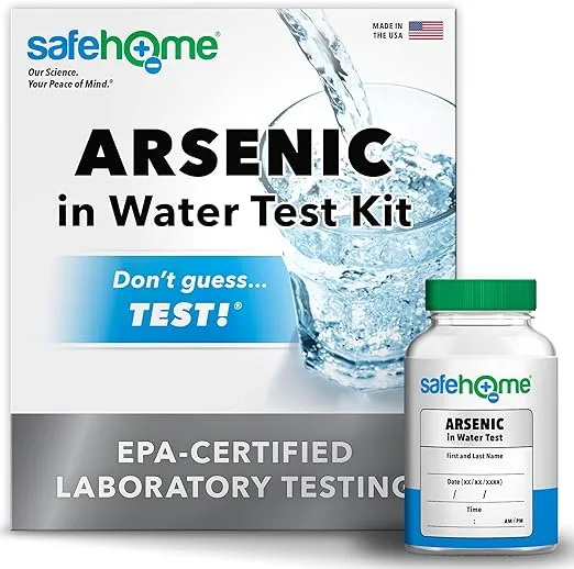 Safe Home® Arsenic in Drinking Water Test Kit – Testing at Our EPA Certified Laboratory – Lab Fees & Return Shipping Included