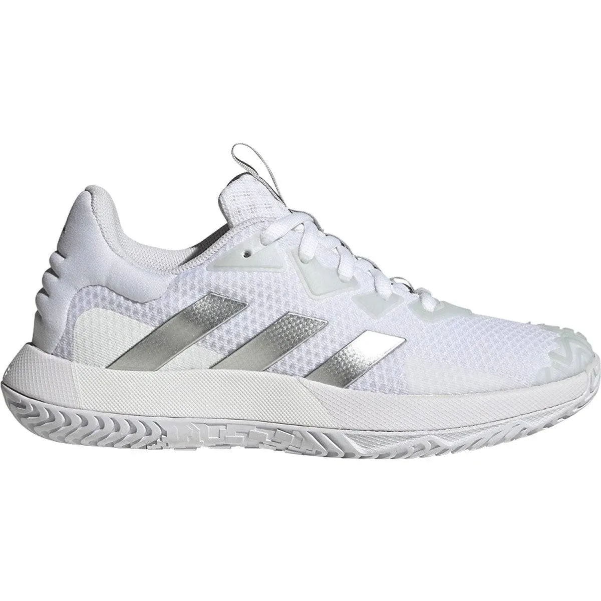 Adidas SoleMatch Control Womens Tennis Shoes in White and Silver