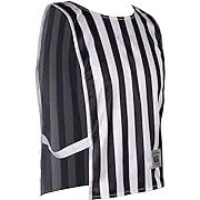 CHAMPRO Unisex Adult Sleeveless Official Basketball Scorekeeper Pinnie, Black, White, 12-Inch Width X 22-Inch Length US