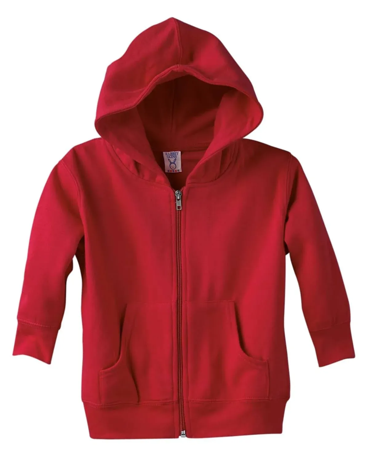 Rabbit Skins 3346 Toddler Zip Fleece Hoodie - RED -Size: 2T