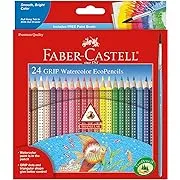 Faber-Castell - GRIP Watercolor EcoPencils - Premium Art Supplies For Kids (24 Count)Faber-Castell - GRIP Watercolor EcoPencils - Premium Art Supplies For Kids (24 Count)