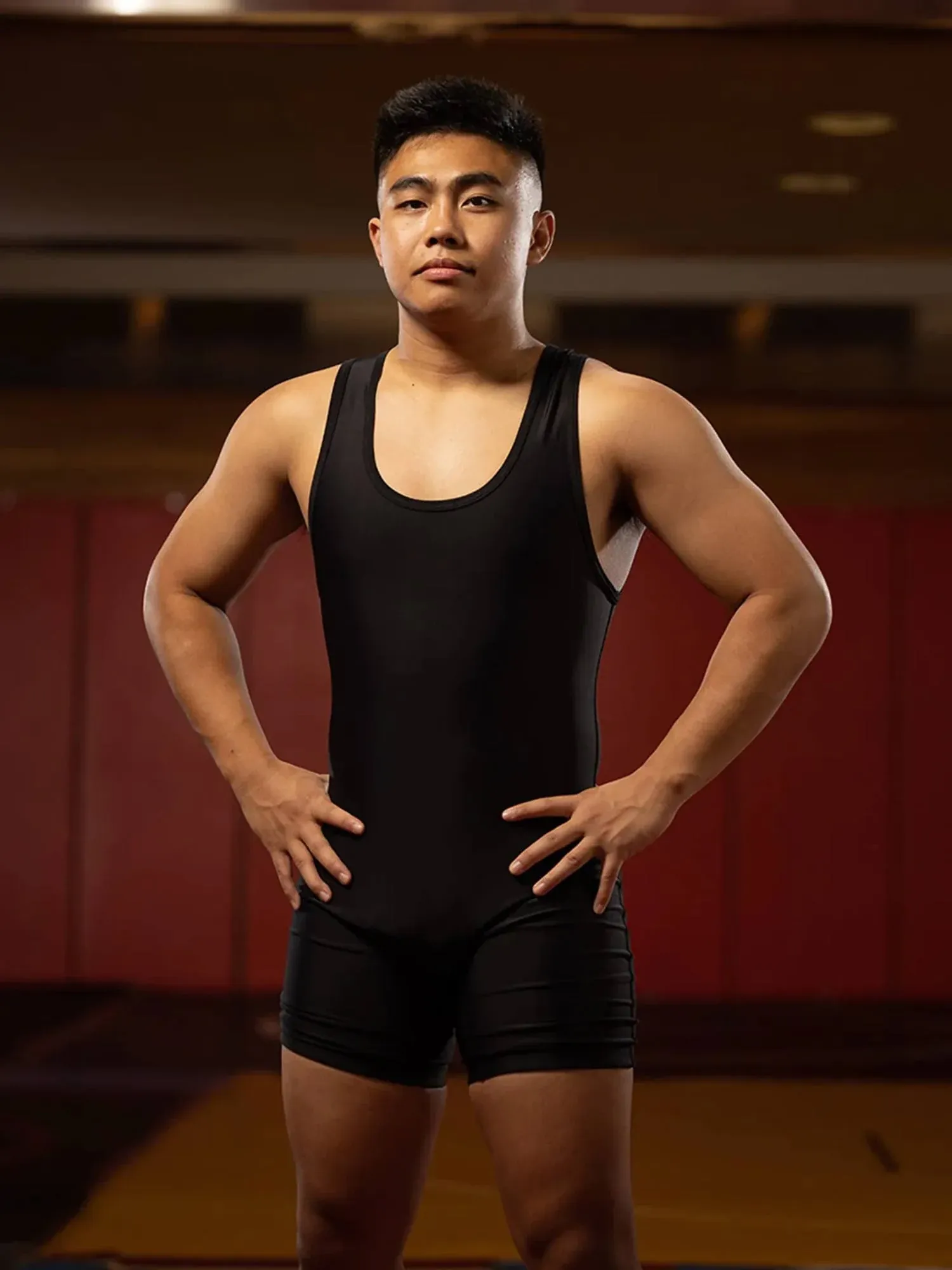 Boys Matman Heavyweight Wrestling Singlet Black