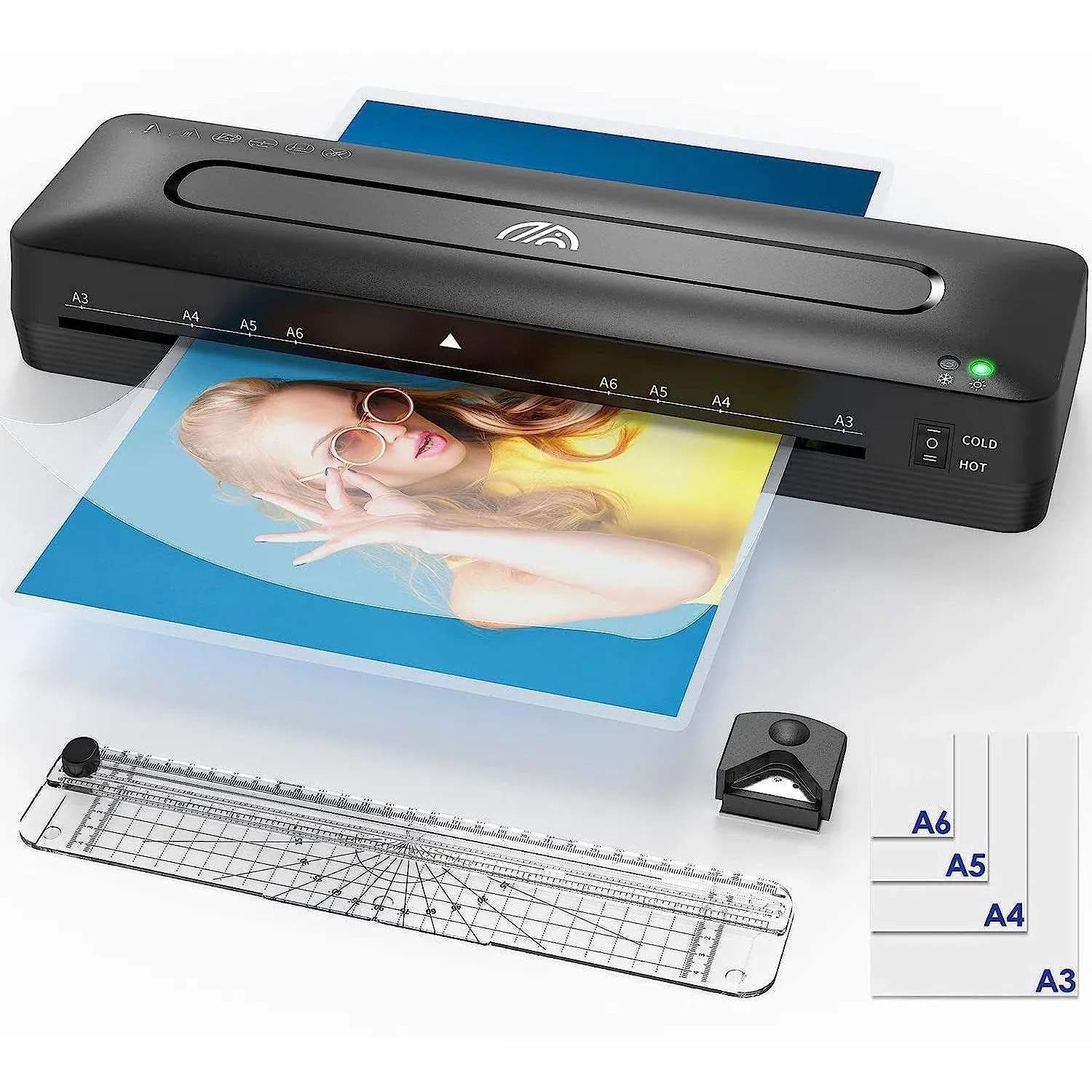 Laminator Machine A3 Laminating Machine - 13 Inches Cold and Thermal Laminato...