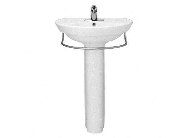 American Standard Ravenna Wall-Mounted Pedestal Lavatory Top with Single Faucet ...