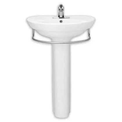 American Standard 0268.400.020 Ravenna Contemporary Design Pedestal Sink Top and Leg with 4-Inch Center Faucet Spacing, White