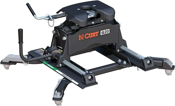 CURT 16687 Q20 5th Wheel Slider Hitch, 20,000 lbs, Select Ram 2500, 3500, 6.5-Foot Bed Puck System