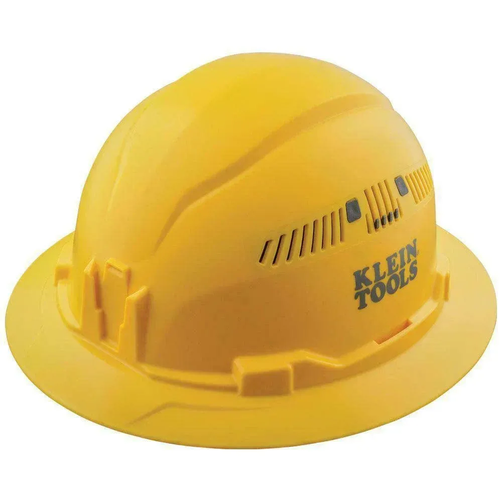 Klein Tools 60262 Hard Hat Vented Full Brim Yellow