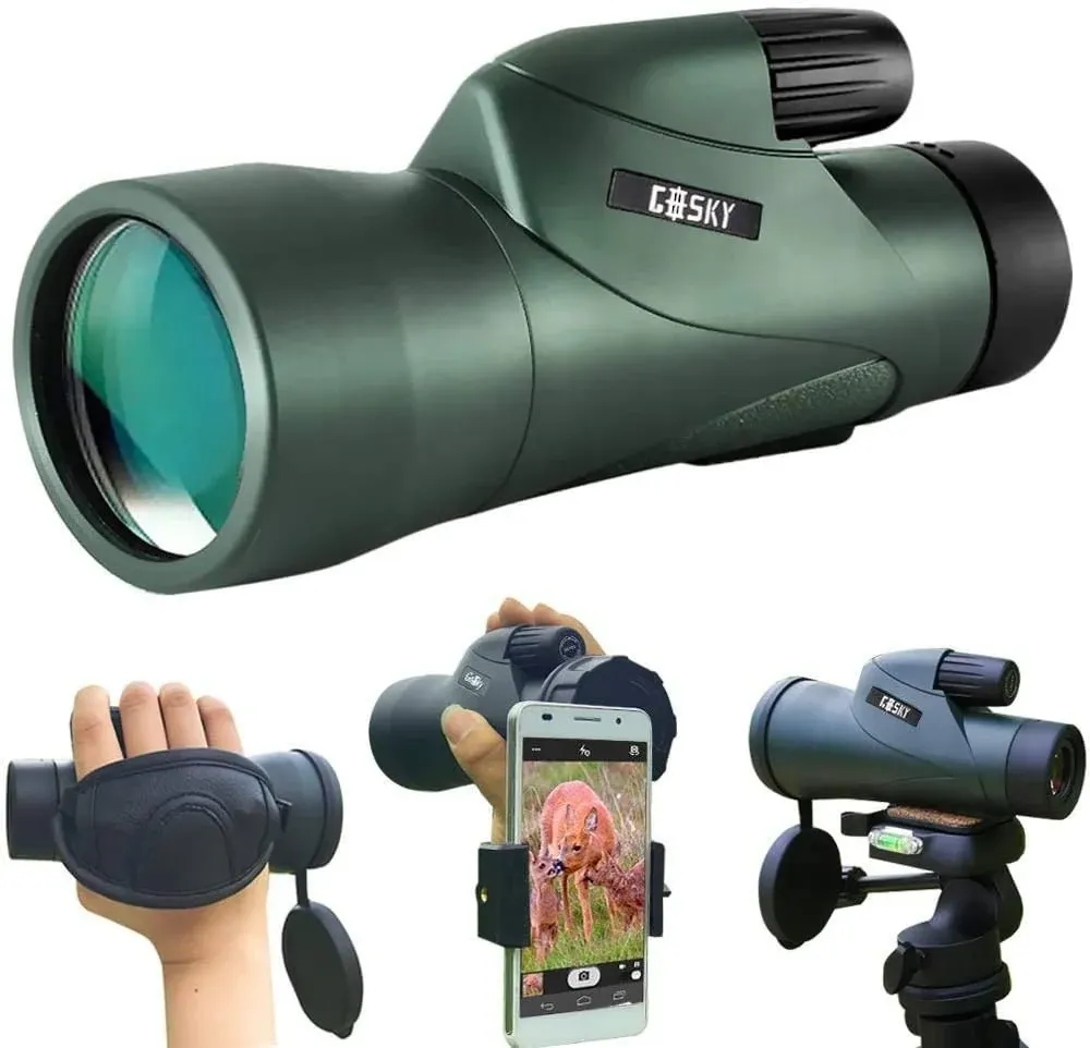 Gosky 12x55 High Definition Monocular Telescope Quick Phone Holder Waterproof