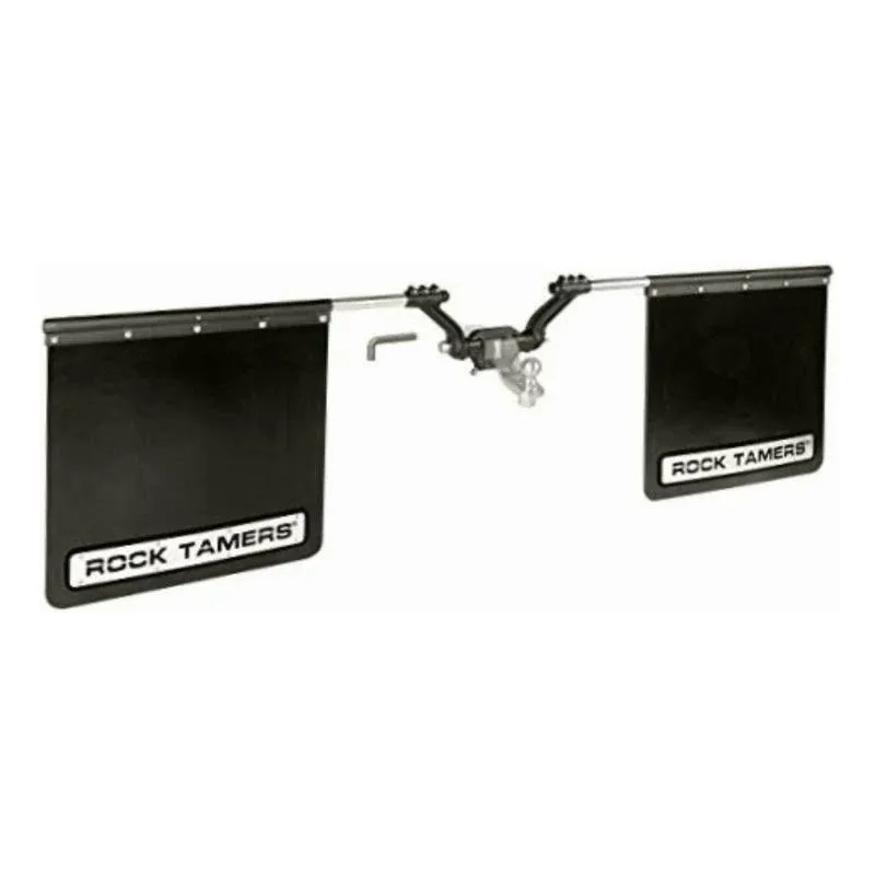 Rock Tamers Mudflap System 00108 2" Hub with Matte Black Stainless Steel Trim Plates