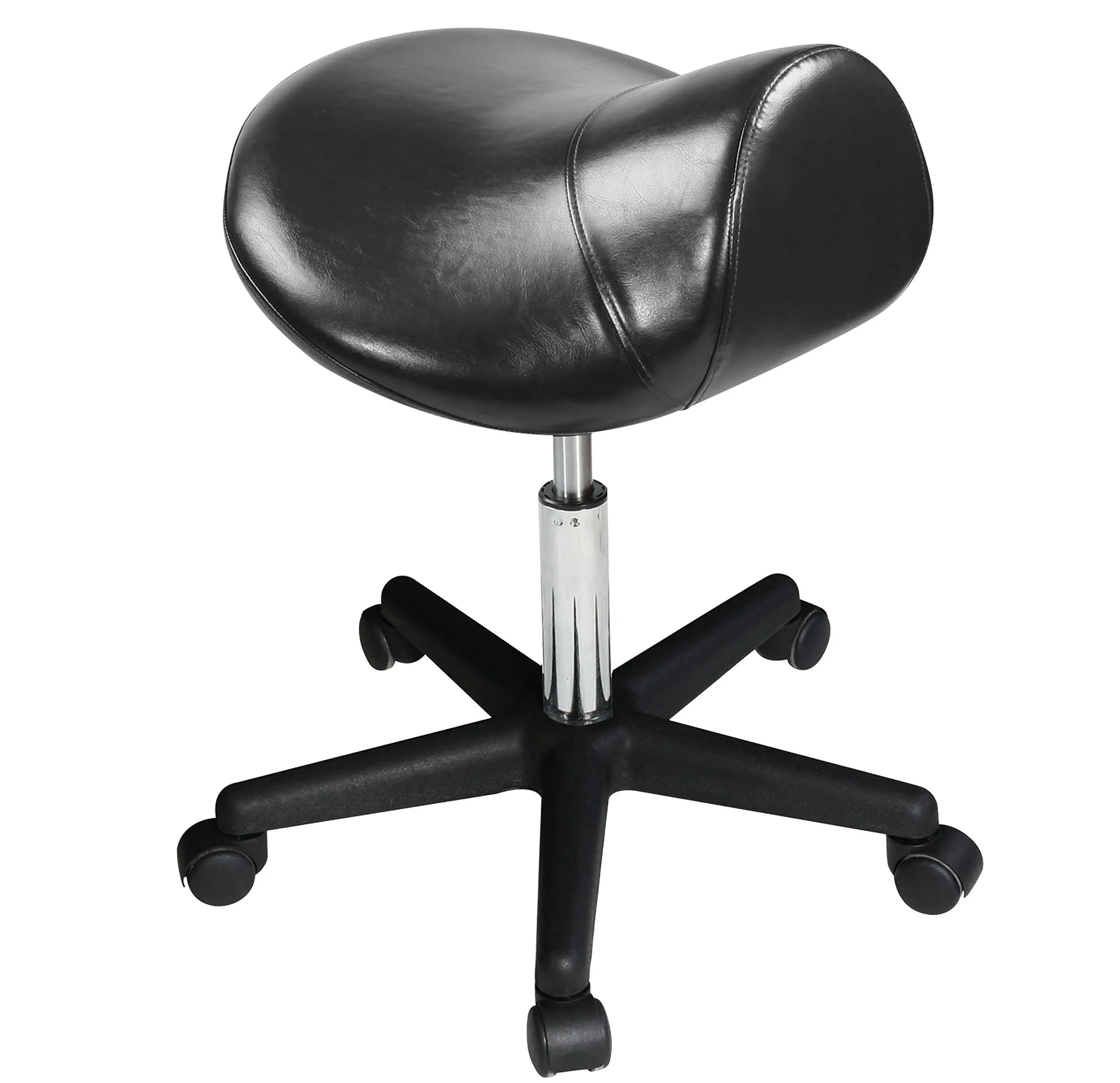 Master Massage Ergonomic Saddle Chair-Saddle Stool- Hydraulic Swivel Rolling Chair-Salon Clinical Tattoo Dentist Clinic Stool, Spas, Salons Stools, Workshop Office-Black