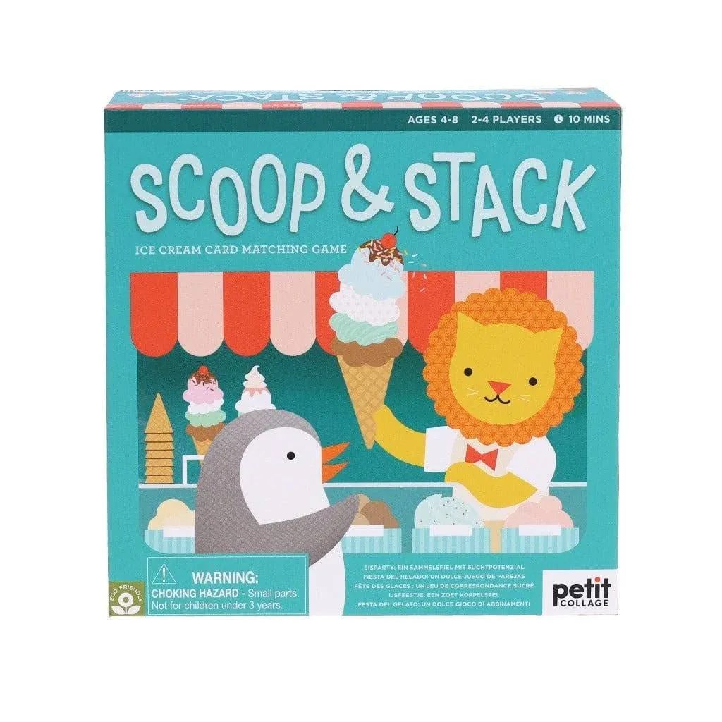 Petit Collage Scoop and Stack: Ice Cream Card Matching Game