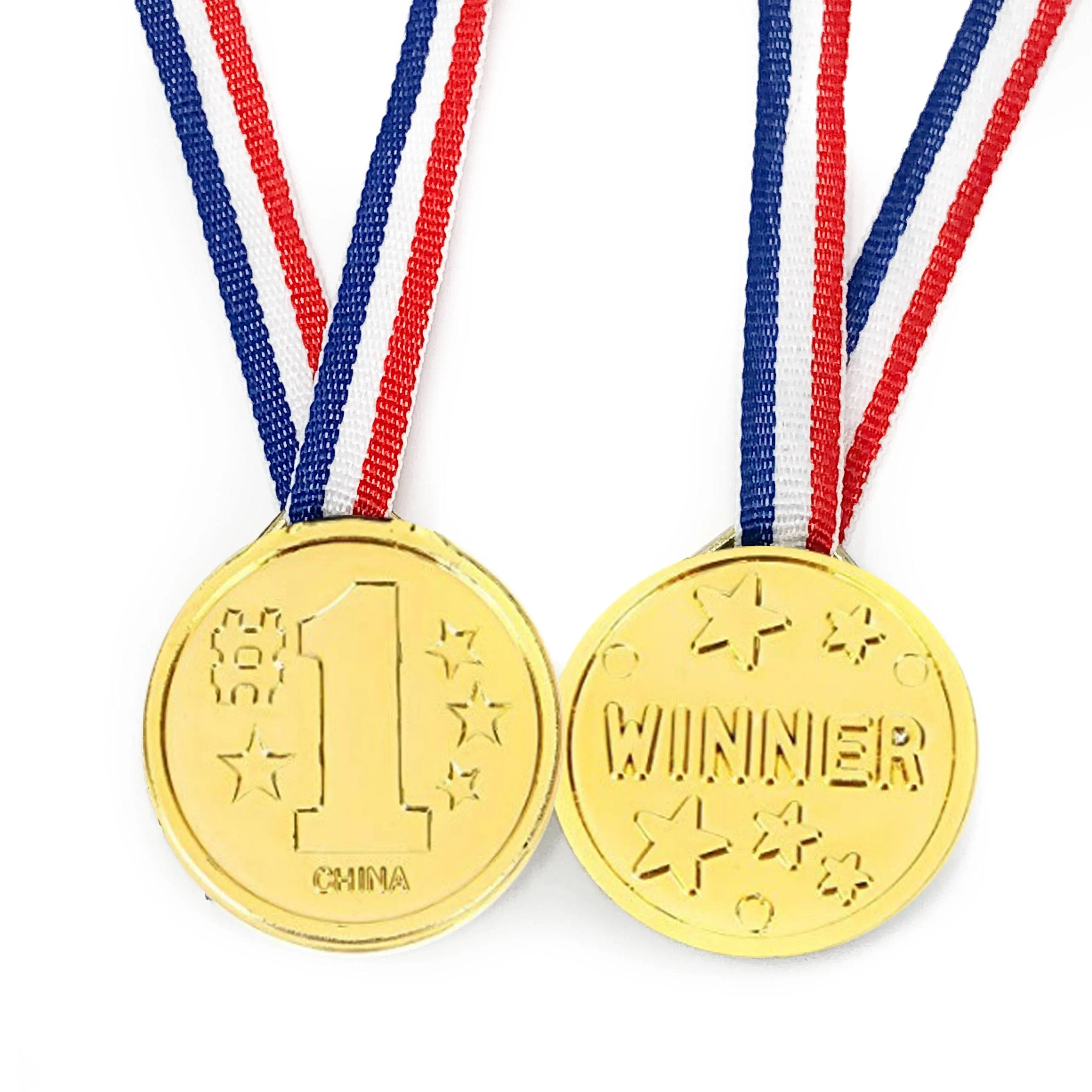 Podzly 50 Piece Goldtone Plastic Award Winner Medal Set