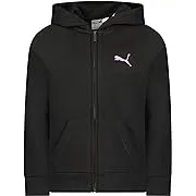 PUMA Girls' Core Logo Zip Up Hoodie