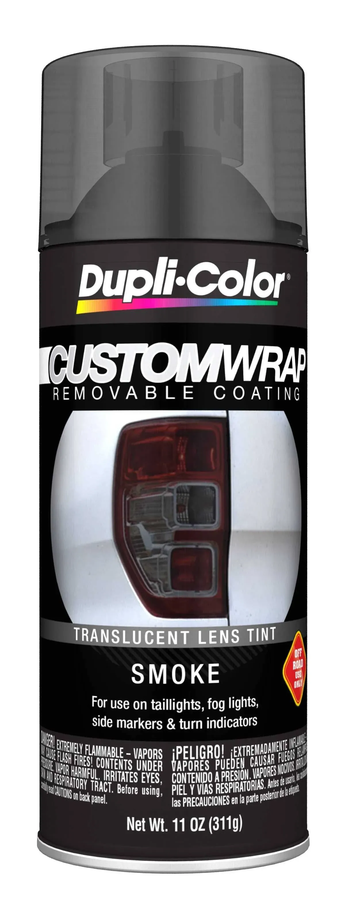 Dupli-Color ECWRC8157 Custom Wrap Lens Tint Removable Automotive Paint - Smoke Spray Paint - 11 oz. Aerosol Can