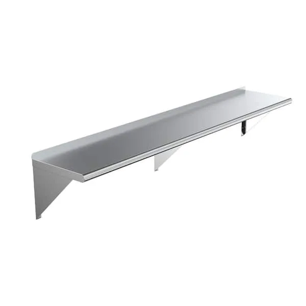 AmGood 72" Long X 14" Deep Stainless Steel Wall Shelf | NSF Certified | Appliance & Equipment Metal Shelving | Kitchen, Restaurant, Garage, Laundry, Utility Room