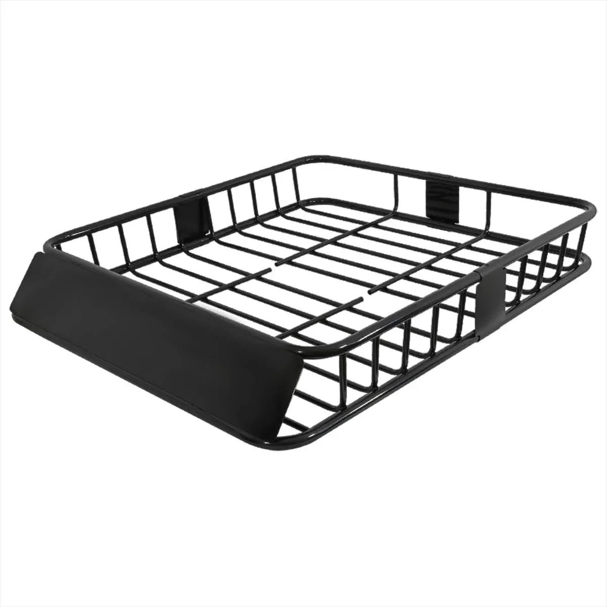 Universal Spec-D Tuning Black Roof Rack Cargo Carrier w/ Extendable Luggage Hold Basket - RRBK-EXT005BK