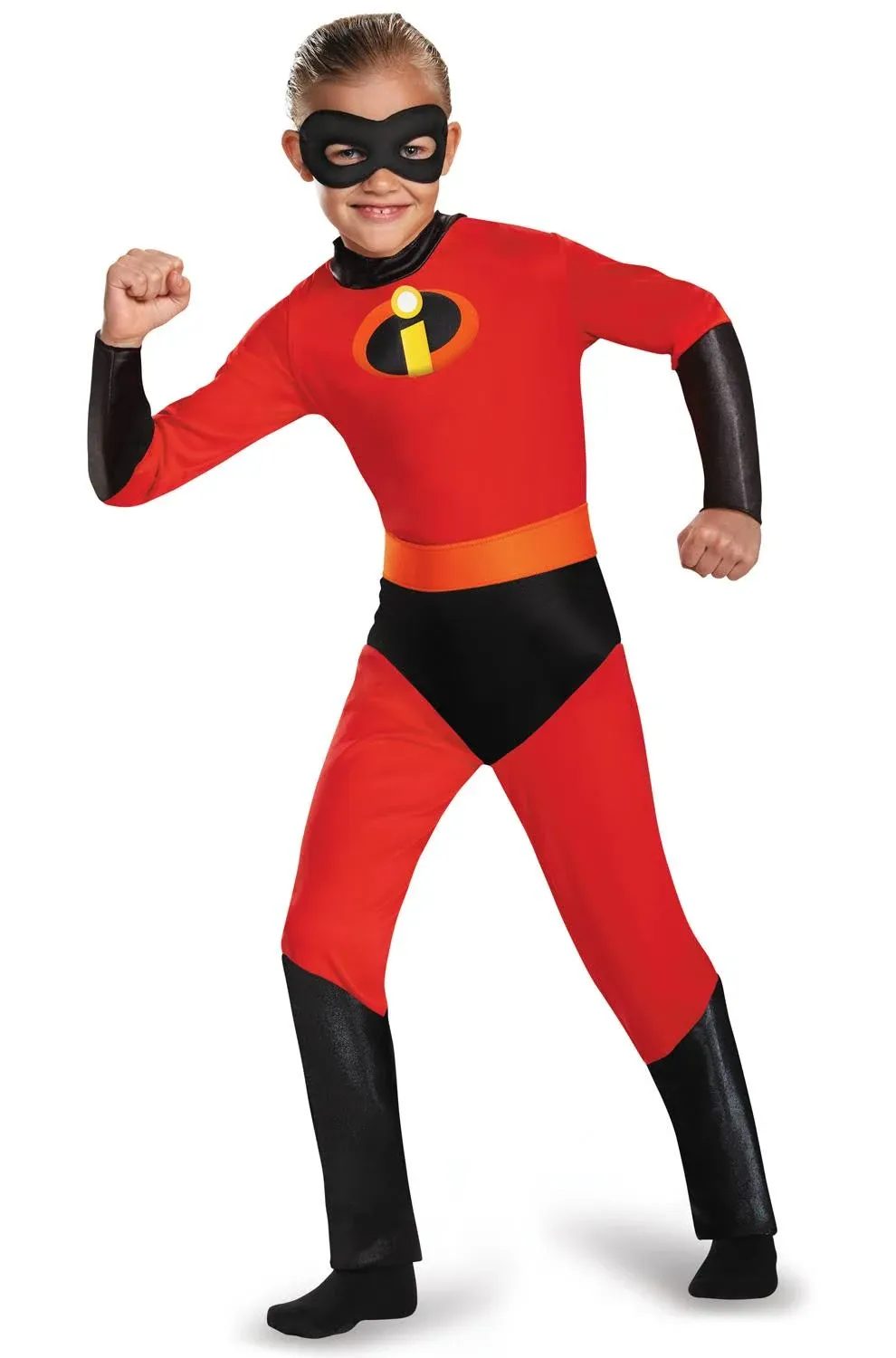 Incredibles Dash Costume Small  4 -6 Red Jumpsuit with Mask