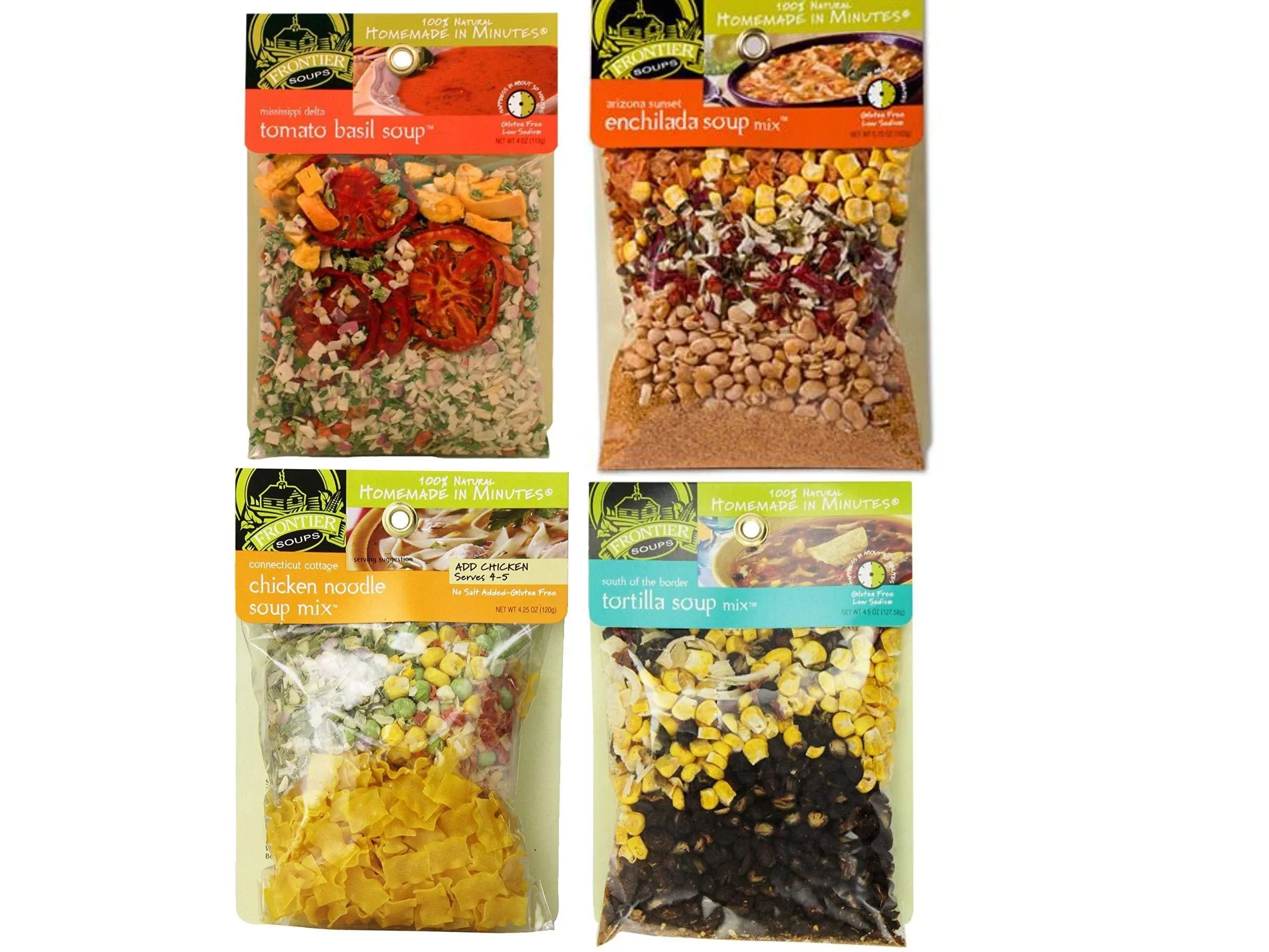 Frontier Soups Homemade in Minutes Variety Pack: (1) Arizona Enchilada, (1 ...