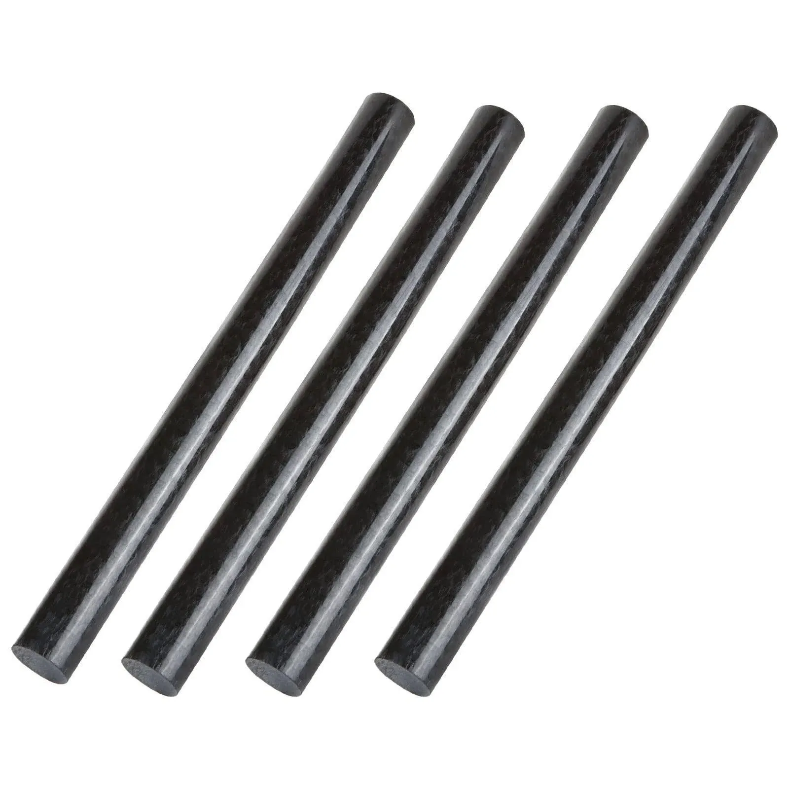 4 Pack Round Acetal Copolymer Rods, 1 Inch Diameter and 12 Inch Length Plastic Delrin/Acetal Rod, Standard Tolerance, Opaque Black Acetal Copolymer Rod Perfect for Non-Marring Fixtures