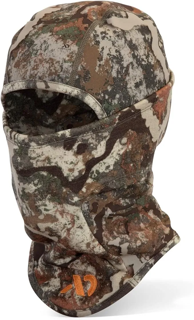 First Lite Tundra Cold Weather Balaclava - Warm Merino Wool Camo Hunting Face Mask