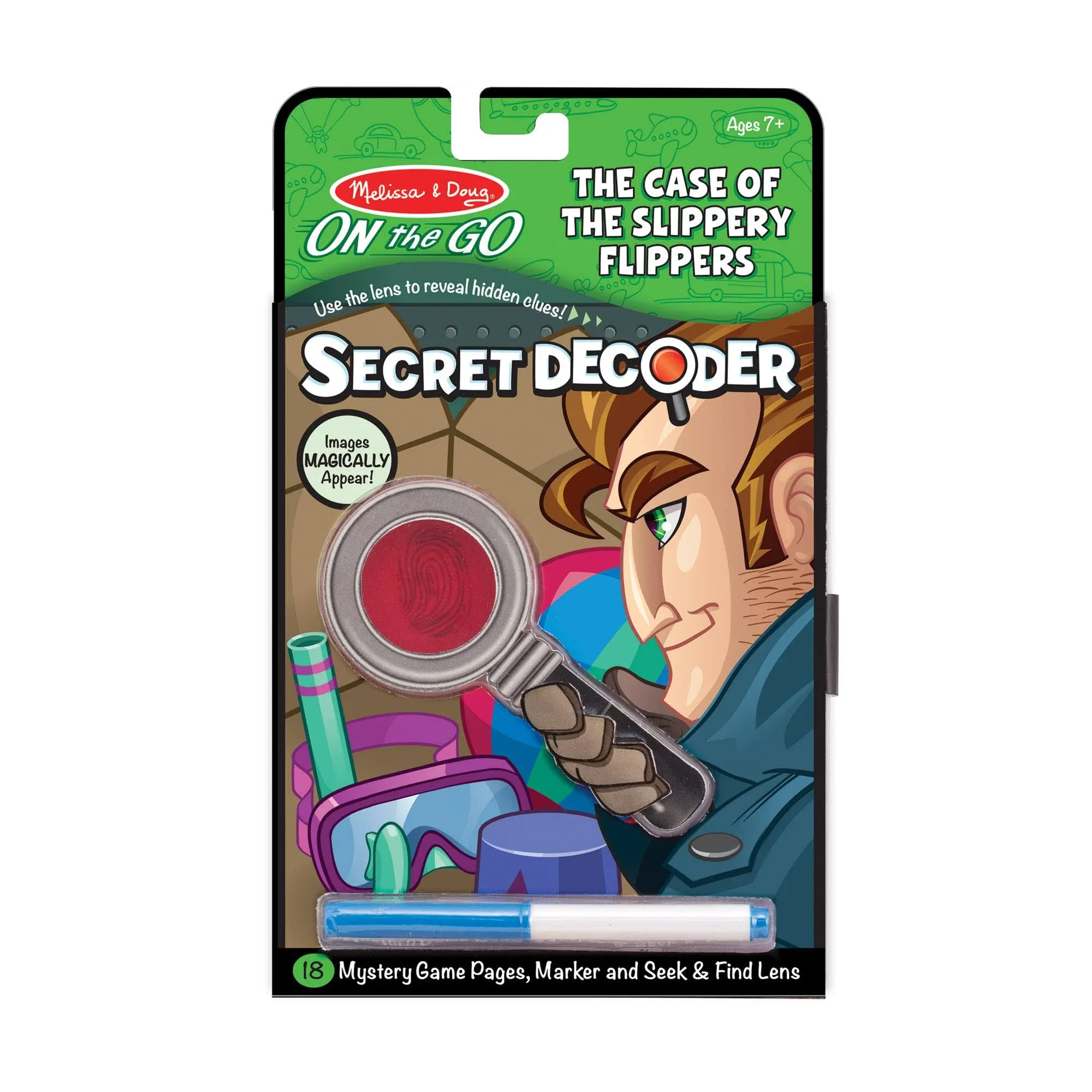 Melissa & Doug On the Go Secret Decoder Activity Book - The Case of the Slippery Flippers